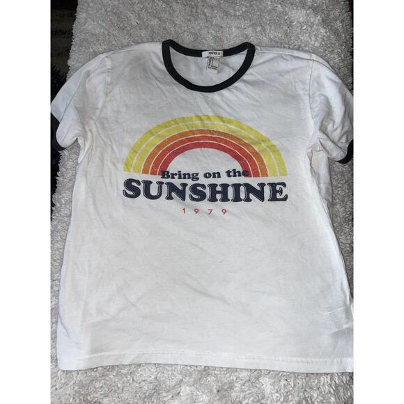 Forever 21 Juniors Sz. S “ Bring On The Sunshine” Tee. Cute, Fun - Picture 1 of 7